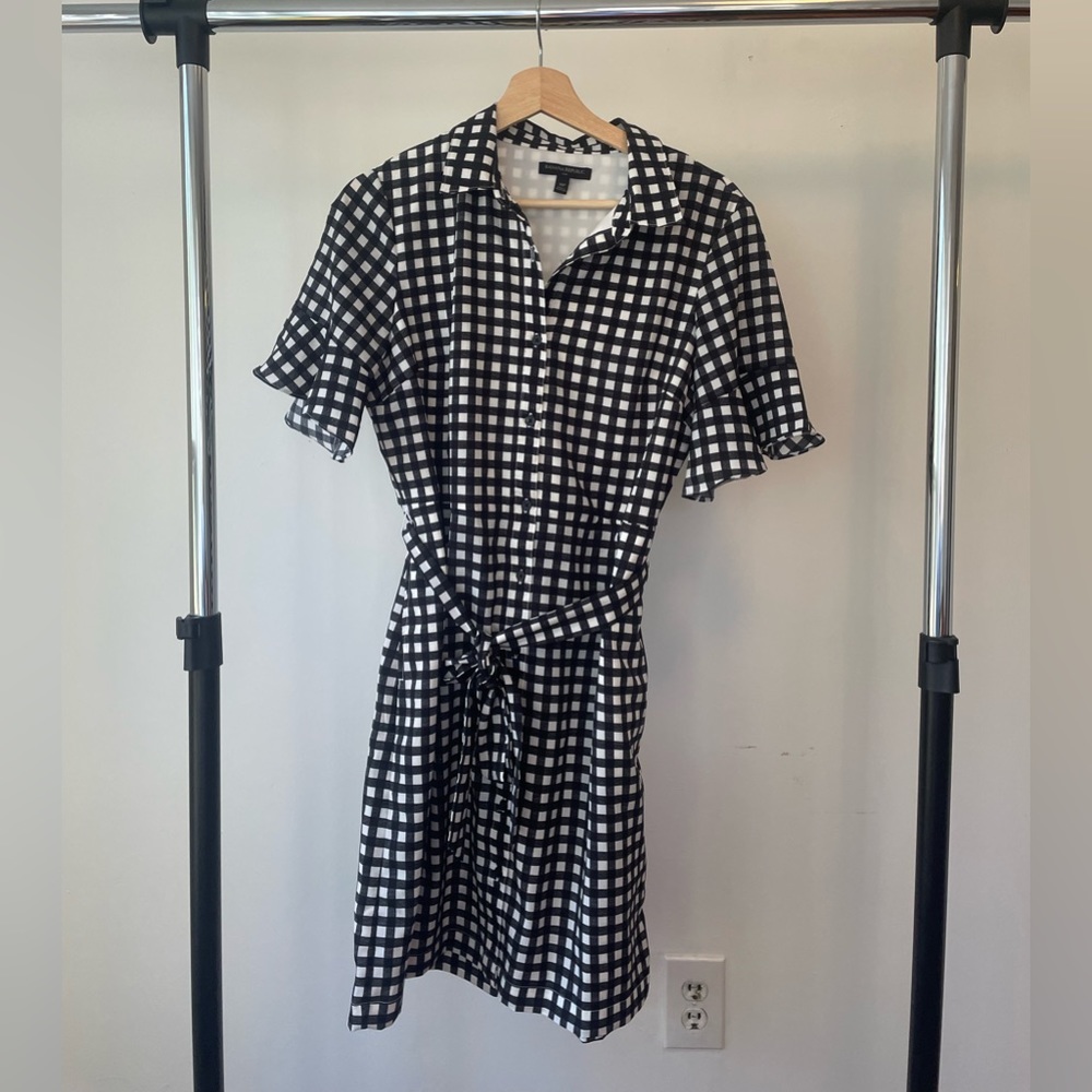 Banana Republic Black and White Dress - Size 10P - Petite